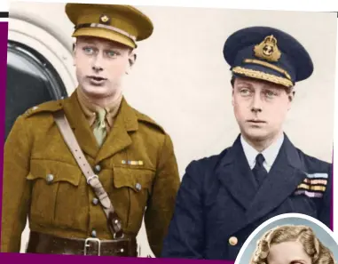  ?? Picture: GETTY/HULTON ROYALS COLLECTION ?? Double trouble: Prince Harry (far left) and his brother the Prince of Wales bedded Beryl Markham (inset)