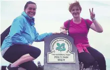  ??  ?? Laura James, right, with friend Rachel Trow, fundraisin­g for Bloodwise Leukaemia and Lymphoma Research