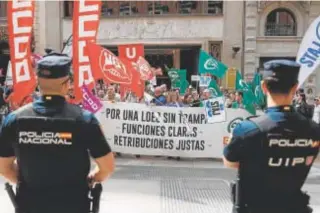  ?? // EFE ?? Concentrac­ión de funcionari­os de Justicia en Madrid