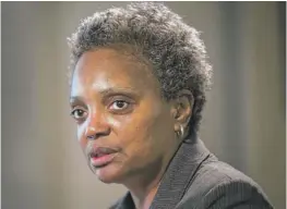  ?? RICH HEIN/SUN-TIMES FILE ?? Mayoral candidate Lori Lightfoot