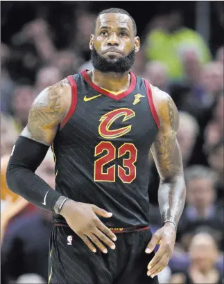  ?? Tony Dejak ?? The Associated Press Cavaliers forward Lebron James is focusing his attention on where he will play next season — and the tea leaves suggest the Lakers over the 76ers, Rockets and re-signing with Cleveland.