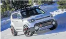  ??  ?? Kia is working on an all-wheel drive version of the next generation Soul which could be inspired by this Trail’ster concept from 2015.