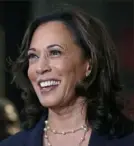  ??  ?? Sen. Kamala Harris, D-Calif.
own White House campaign ended.
She will appear with Mr. Biden for the first time as his running
