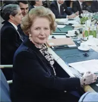  ??  ?? Pragmatiqu­e Margaret Thatcher, en 1986. Elle a participé à la mise en place du marché intérieur.