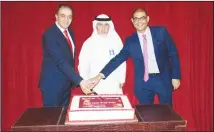  ??  ?? From left to right: Fadi Hijazin – Country Manager at Qatar Airways, Nasser Mohammad Al Qaisi – Chief Retail Banking Officer at Burgan Bank, Ritesh
Shukla – Director Account Management.