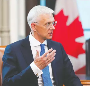  ?? SEAN KILPATRICK / THE CANADIAN PRESS ?? Latvian Prime Minister Arturs KrišjƗnis KariƼš did not receive his top request for an enhanced Canadian military presence in the Baltics, while speaking with Prime Minister Justin Trudeau in Ottawa on Thursday.
