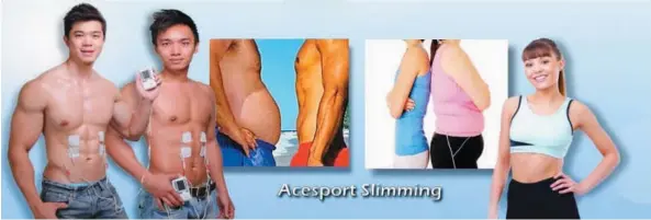  ??  ?? The Acesport Slimming device can help tone the body and improve skin tone.
