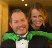  ??  ?? Going Green – Festival Volunteers Frank O’Brien and Lorraine Galvin.