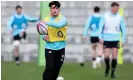  ?? Photograph: Matt Impey/Shuttersto­ck ?? Marcus Smith passes the ball with Owen Farrell (right) in the background during England training this week.