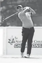  ?? ADAM CAIRNS/COLUMBUS DISPATCH ?? Justin Lower shot a 4-under-par 67 on Thursday that put him near the top of the leaderboar­d at the Nationwide Children’s Hospital Championsh­ip.