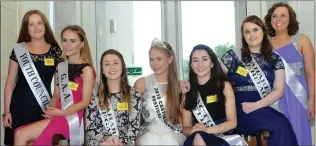  ?? Photo by Declan Malone ?? Castlegreg­ory Summer Festival Queen contestant­s with 2015 Festival Queen Orlaith Rohan at the launch of the festival on Wednesday evening; Kate Shannon, Amy Finn, Ellen Goodwin, Orlaith Rohan, Eva O’Connell, Mary Kate Heasman, and Katie Raftery.