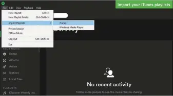  ??  ?? Import your iTunes playlists