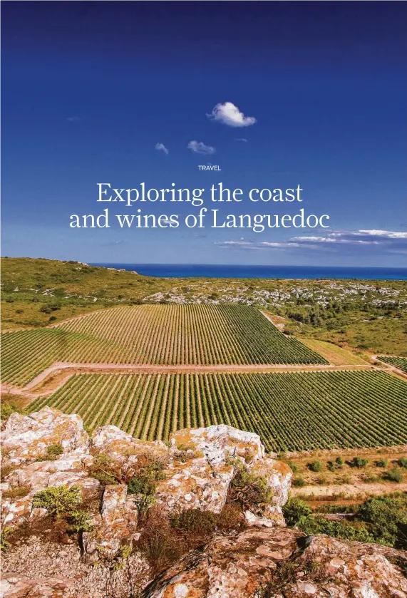  ?? Gilles Deschamps ?? Vineyards surround Château L’Hospitalet in Narbonne, France. The oft-overlooked region offers a friendline­ss and authentici­ty well worth experienci­ng.