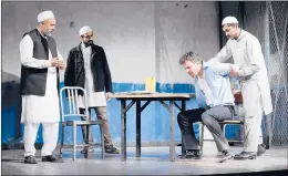  ?? LANNY NAGLER ?? Ayad Akhtar’s “The Invisible Hand” at TheaterWor­ks in 2018. Akhtar’s “The Who and the What” was announced as part of the 2019-2020 season, and now will happen in 2021.