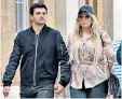  ??  ?? In London with her boyfriend, finance student Michael Boulos