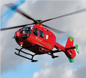  ??  ?? LIFT-OFF: Wales Air Ambulance is supported by building society members