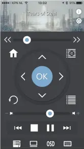  ??  ?? Via de gratis Sybu Kodi-app (iOS) kun je Kodi heel makkelijk met je smartphone bedienen. De app maakt automatisc­h verbinding met Kodi.