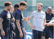  ?? GETTY IMAGES ?? Manager Gareth Southgate says England’s successful run at the World Cup means his young players “can now associate playing for England with enjoyment and fun and not being under siege.” The team is preparing for Saturday’s third-place match against...