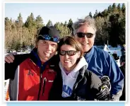  ??  ?? Dr. Mary Neal with her son, Willie, and husband, Bill, in Jackson Hole, Wyoming, in 2007