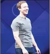 ??  ?? In this April 18, 2017 file photo, Facebook CEO Mark Zuckerberg speaks at his company’s annual F8 developer conference in San Jose,California. (AP)