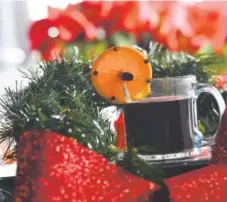  ??  ?? No German Christmas is complete without Glühwein, a hot, spiced mulled wine at Rhein Haus.