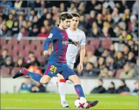  ?? FOTO: PEP MORATA ?? Sergi Roberto reapareció después de su lesión el 31 de octubre en Atenas