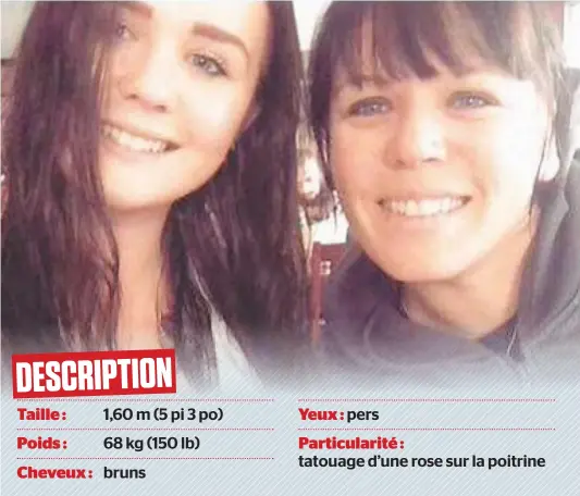  ?? PHOTO COURTOISIE ?? Carole Berger a pris une photo avec sa fille Laury Leblanc (à gauche) lors de leur dernière rencontre, il y a deux semaines.