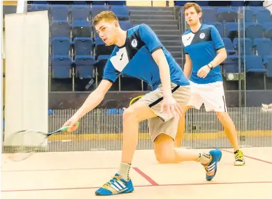  ?? Picture: RobertsSpo­rts Photo. ?? Making his mark: Rory Stewart training at the Oriam Sports Performanc­e Centre with Scotland’s number two Greg Lobban.