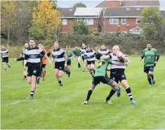  ??  ?? Wednesbury’s Josh Harris charging down the wing