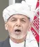  ??  ?? Ghani: Announces release of prisoners