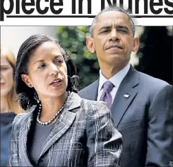  ??  ?? WHODUNNIT? Logs of ex-Obama National Security Adviser Susan Rice’s (left) requests to “unmask” Trump aides “incidental­ly” caught amid surveillan­ce of Russian officials may have been viewed by Rep. Devin Nunes (right).