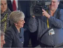 ?? AP ?? Theresa May arrives at the Security Conference in Munich. —
