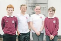  ?? F25 Mod 02 JP ?? Four pupils from Mallaig Primary School who took part in the Ardnamurch­an Mòd.