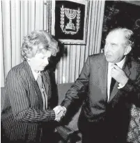  ?? (Courtesy) ?? SUZY EBAN with Chaim Herzog.