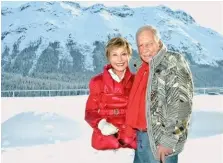  ??  ?? 33 JAHRE GLÜCK Antje‑ Katrin Kühnemann und Jörg Gühring in St. Moritz, wo sie ein Haus haben