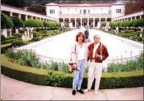  ?? KLAUS PFLEGER VIA ASSOCIATED PRESS ?? This May 15, 1994, photo by Klaus Pfleger shows his wife, Gisela, right, and daughter, Birte, at the Getty Villa in Malibu, Calif. Birte’s retired parents were visiting her from Germany when her mother was killed and her father severely wounded by...