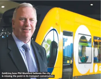  ?? ?? Goldlinq boss Phil Mumford believes the city is missing the point in its transport conversati­on.
