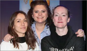  ??  ?? Anna Leigh Meegan, Sarah Louisa Nolan and Samantha Lyons at the Wizard of Oz auditions in the TLT.