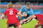  ?? Picture: GALLO IMAGES ?? ON THE CHARGE: Jason Jenkins, lock for the Blue Bulls, has stood out for his consistent performanc­es for his team during this year’s Super Rugby campaign