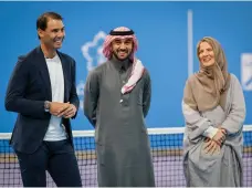  ?? Saudi Tennis Federation ?? Spanish tennis great Rafael Nadal in Riyadh for a coaching clinic last month