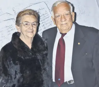  ?? ?? Turcologis­t Nimetullah Hafız (R) and his wife Tacida Zubcevic Hafız attend the screening of “Turkish Memory of the Balkans,” Istanbul, Türkiye, Nov. 6, 2022.