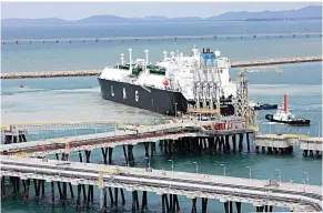  ?? PTT ?? A photograph shows an LNG receiving terminal of PTT Plc. Thailand is one among a few Asian countries using more LPG to produce electricit­y.