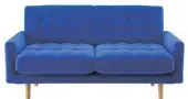  ??  ?? Fenner velvet sofa in cobalt blue, £1,500, Habitat.com