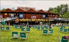  ?? Jim Shahen Jr. / Special to the Times Union ?? Socially distant lawn set-up at a Trey Anastasio concert at Saratoga Performing Arts Center in Saratoga Springs on Friday.
