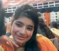  ??  ?? Studentess­a Sakshi Panesar, 18 anni