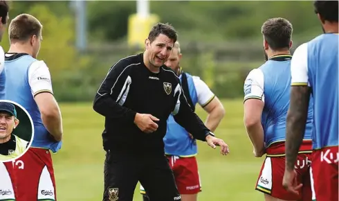  ?? PICTURES: Getty Images ?? Taking charge: Phil Dowson, who becomes Saints DoR next season, coaching the squad. Inset: Sam Vesty