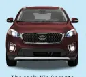  ??  ?? The rock: Kia Sorento
In the unlikely event that footballer N’Golo Kanté was morphed into SUV form, this is the model he’d be. Solid, unflappabl­e and unexpected­ly refined. If it’s under-theradar reliabilit­y and spaciousne­ss you want, then this
is...