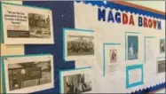  ?? CHARLES PRITCHARD — ONEIDA DAILY DISPATCH ?? Students at Holy Cross Academy prepared a welcome board for Magda Brown’s arrival on Monday Feb. 26, 2018.