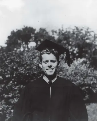  ??  ?? John F. Kennedy at his graduation from Harvard, Cambridge, Massachuse­tts, 1940