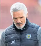  ??  ?? St Mirren manager Jim Goodwin